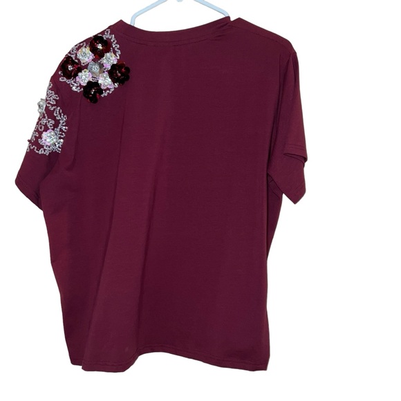 Queen of Sparkles Garnet Crimson queen of Gameday T-shirt Large New - Picture 5 of 9